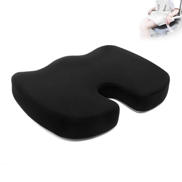 OEM Relieves Tailbone Pressure Cushion Premium Memory Foam Seat Cushion with Anti-slip Cover Factory Direct Sales 100% Polyester